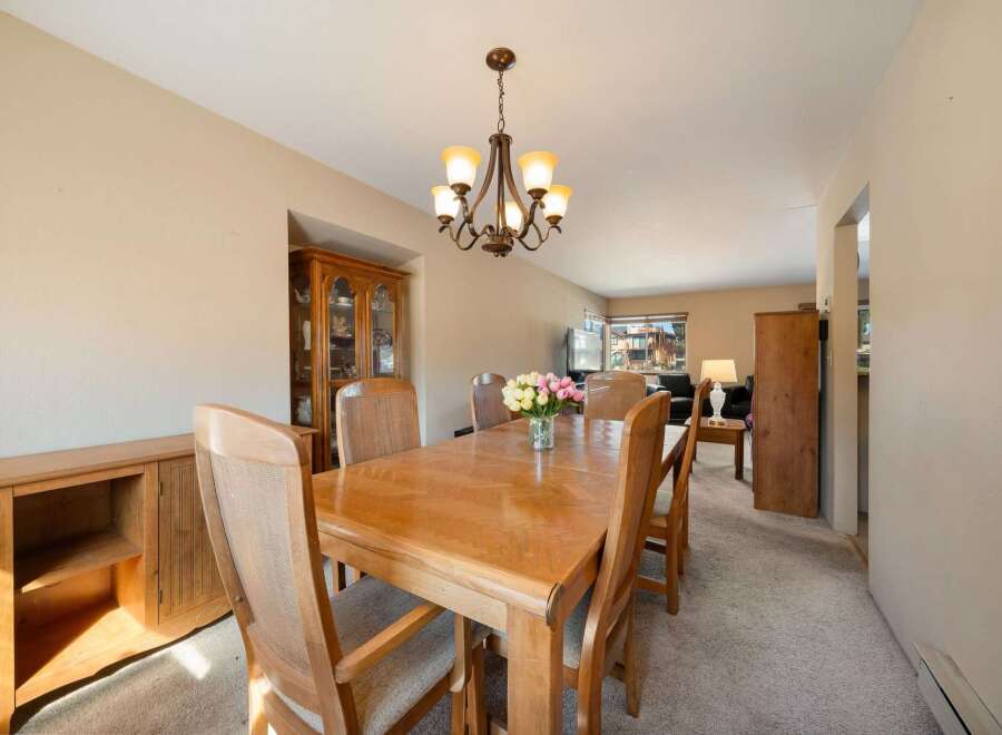 Step into this inviting dining room, perfect for hosting gatherings.