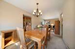 Step into this inviting dining room, perfect for hosting gatherings.