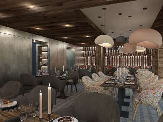 Experience the epitome of luxury dining in this exquisite restaurant.