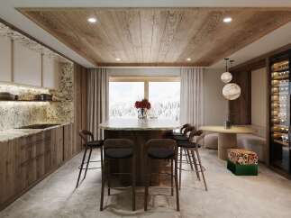 Experience luxury living in this stunning kitchen, featuring a modern design with high-end finishes.