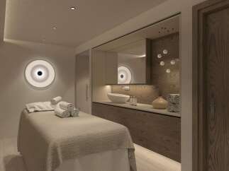 Step into a serene spa retreat designed for ultimate relaxation.