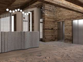 Step into luxury with this stunning property, showcasing exquisite wooden accents and modern design.