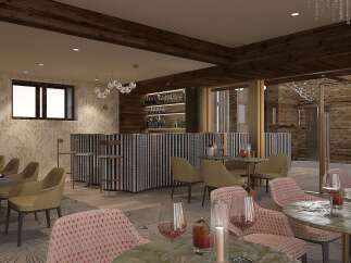 Step into luxury with this stunning restaurant interior.