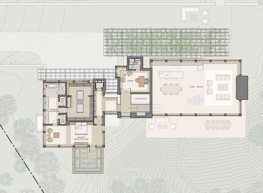 Discover this stunning architectural gem featuring a luxurious primary bedroom suite with an en-suite bathroom and walk-in closet.