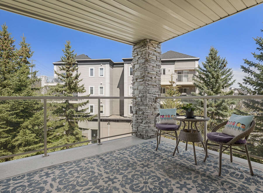 Enjoy the tranquility of this stunning balcony, perfect for relaxing and taking in the views.