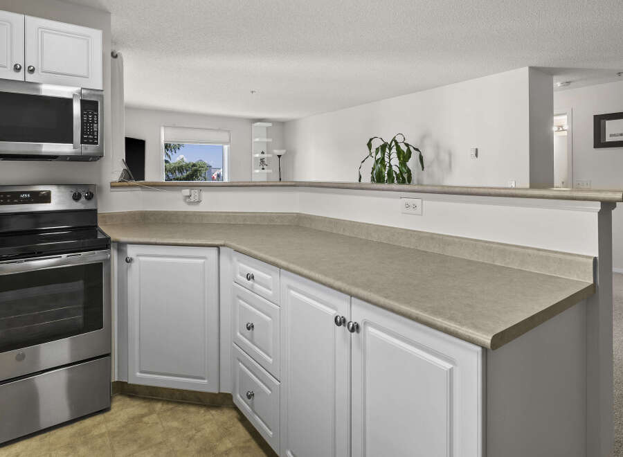 This stunning kitchen boasts modern appliances and ample counter space, perfect for culinary enthusiasts.