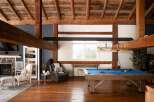This stunning property boasts a rustic charm with exposed wooden beams and a spacious layout.