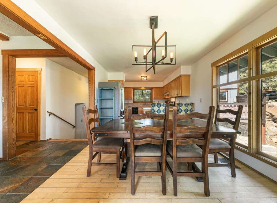 Step into this inviting dining room, perfect for hosting gatherings.
