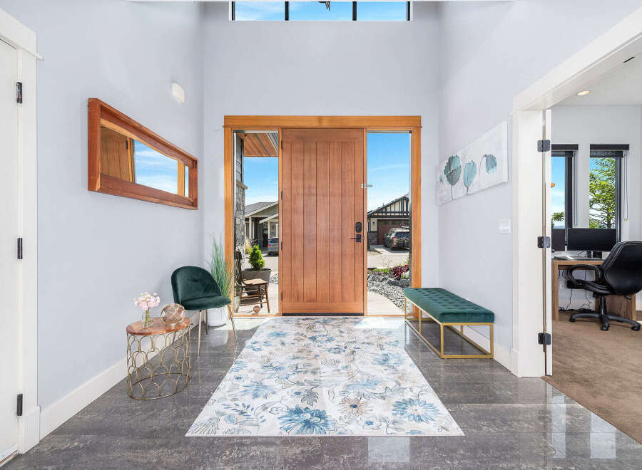 Step into a world of elegance with this stunning entryway.