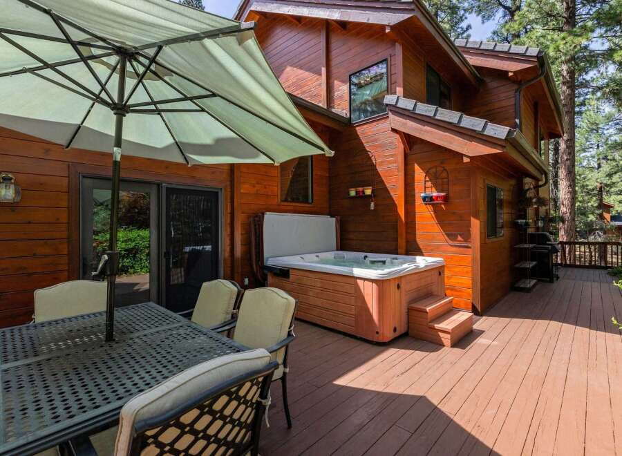 Enjoy the ultimate relaxation in this stunning property featuring a luxurious hot tub.