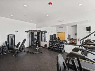 This well-equipped fitness center offers a variety of workout options.
