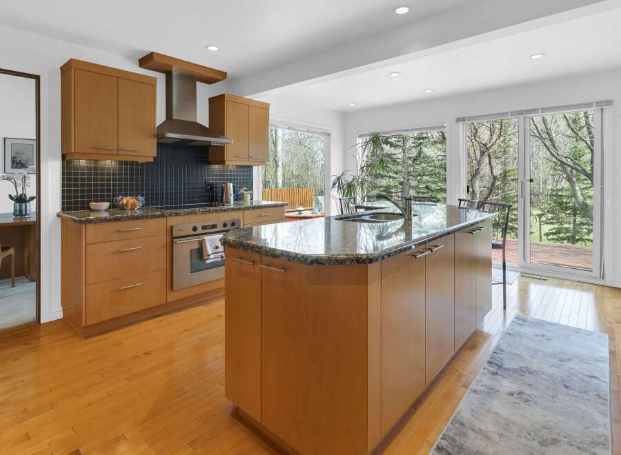 This stunning kitchen boasts modern design and functionality.