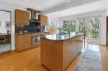 This stunning kitchen boasts modern design and functionality.