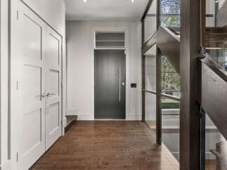 Step into modern elegance with this stunning entryway.