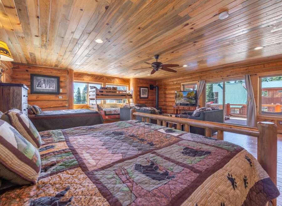 Step into rustic luxury with this stunning cabin retreat.