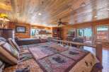 Step into rustic luxury with this stunning cabin retreat.