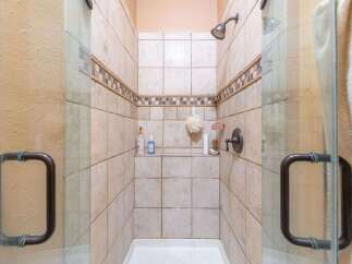 Step into a spa-like oasis with this stunning shower.