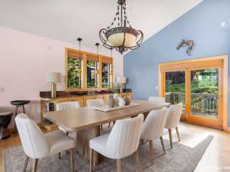 Step into luxury with this stunning dining room, perfect for hosting memorable gatherings.