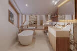 Step into luxury with this stunning bathroom design.