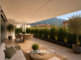 Experience luxurious outdoor living on this expansive terrace, perfect for al fresco dining and relaxation.