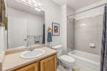 This bathroom features a clean and functional design, perfect for everyday use.