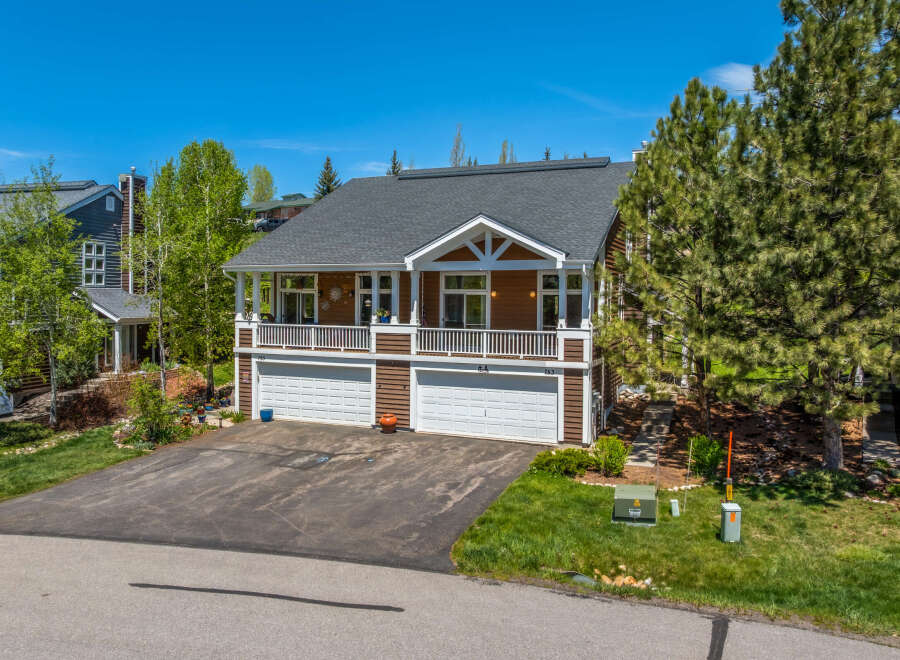 This stunning property boasts a beautiful exterior with a charming design.