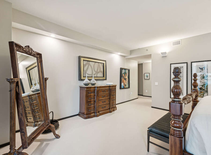 Step into luxury with this stunning bedroom featuring exquisite details.