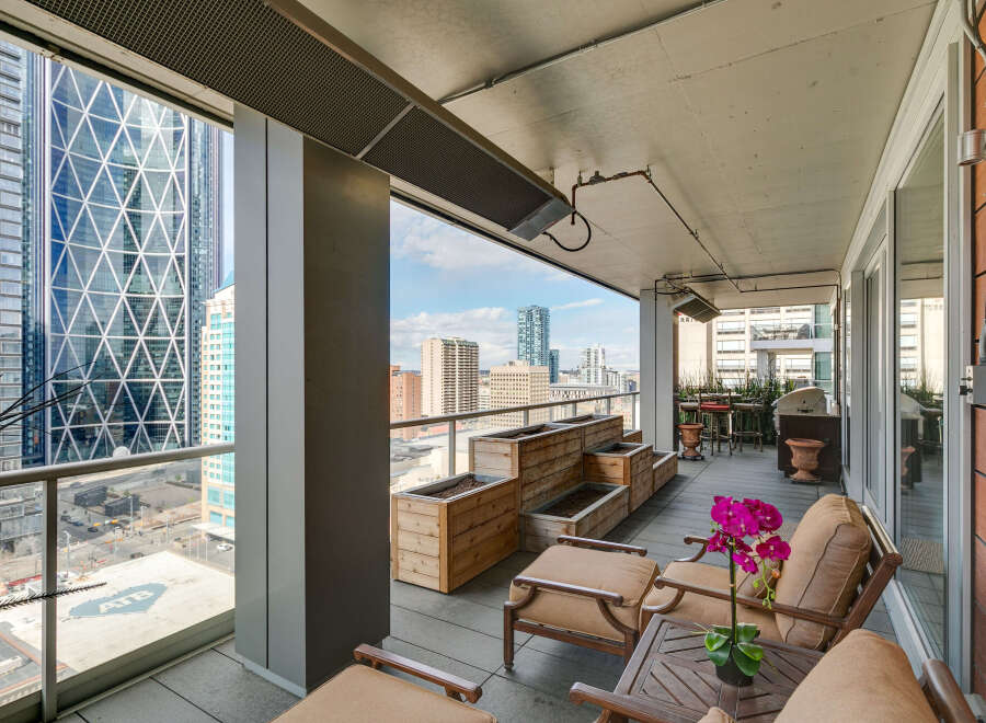 Experience luxury living with this stunning balcony offering breathtaking city views.