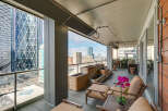 Experience luxury living with this stunning balcony offering breathtaking city views.