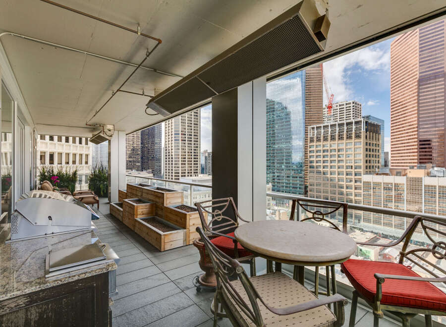 Enjoy breathtaking city views from this stunning outdoor space.