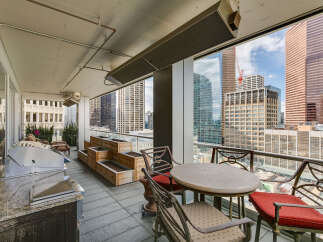 Enjoy breathtaking city views from this stunning outdoor space.