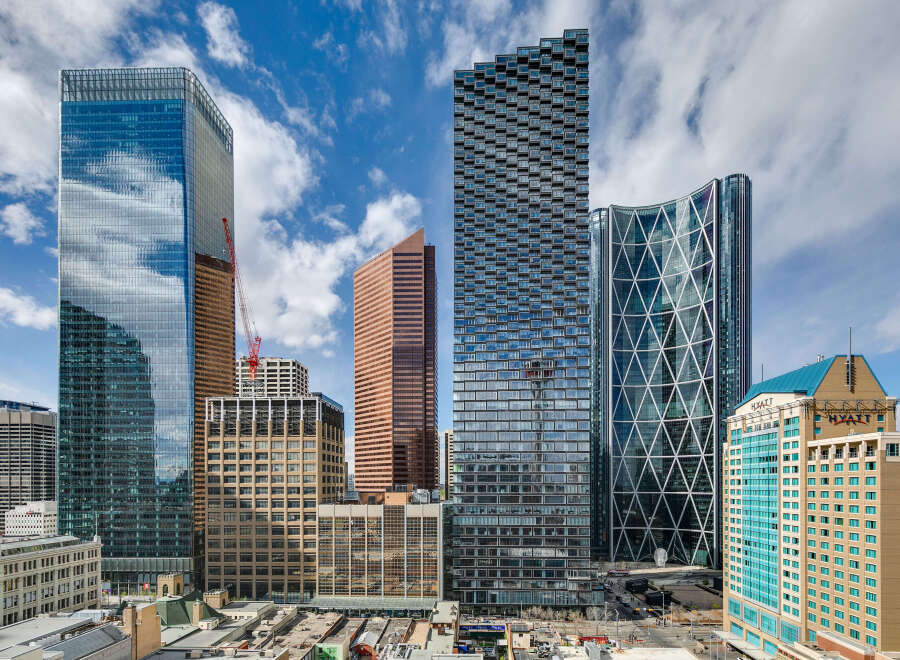 Explore the stunning skyline of Calgary, Alberta, featuring iconic architectural marvels.