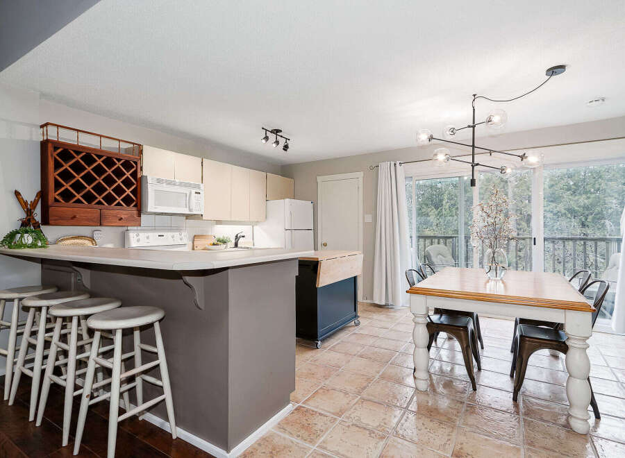This stunning kitchen boasts a modern design with a functional layout.