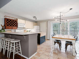 This stunning kitchen boasts a modern design with a functional layout.