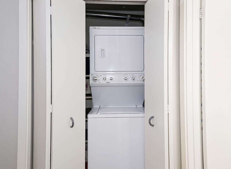 Discover the convenience of in-unit laundry with this stunning property! This home features a modern stacked washer and dryer, perfect for effortless laundry days.