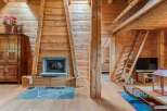 Experience rustic charm in this stunning wooden cabin.