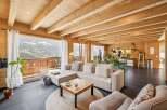 Experience the epitome of rustic elegance in this stunning living space.