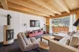 Experience the charm of this stunning living space, featuring a cozy fireplace and a modern entertainment setup.
