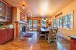 Step into rustic elegance with this stunning dining room.
