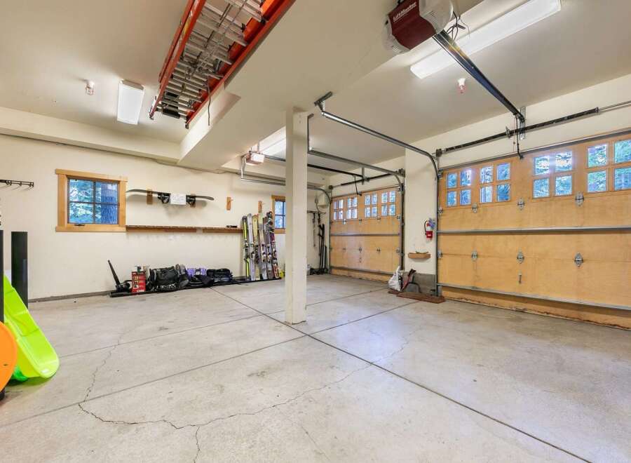 This spacious garage offers ample storage and functionality.