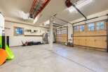 This spacious garage offers ample storage and functionality.