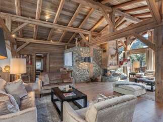 Experience rustic luxury in this stunning chalet-style home.