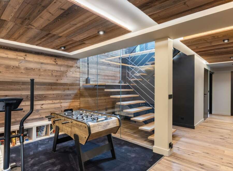 This stunning property boasts a unique blend of rustic charm and modern design.