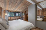 Experience rustic elegance in this stunning bedroom.