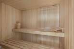 Step into relaxation with this stunning sauna.