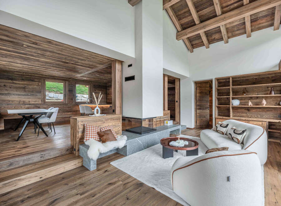 Experience the epitome of rustic luxury in this stunning chalet-style home.