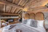 Experience rustic luxury in this stunning bedroom.