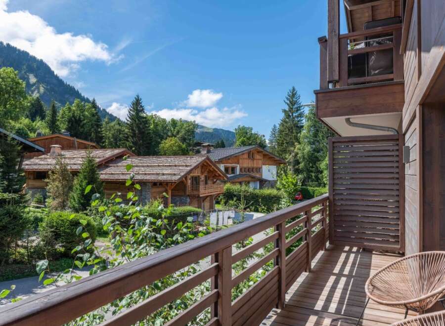 Enjoy breathtaking mountain views from this stunning chalet-style property.