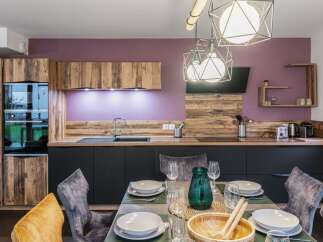 This stunning kitchen and dining area is the perfect space for entertaining and everyday living.
