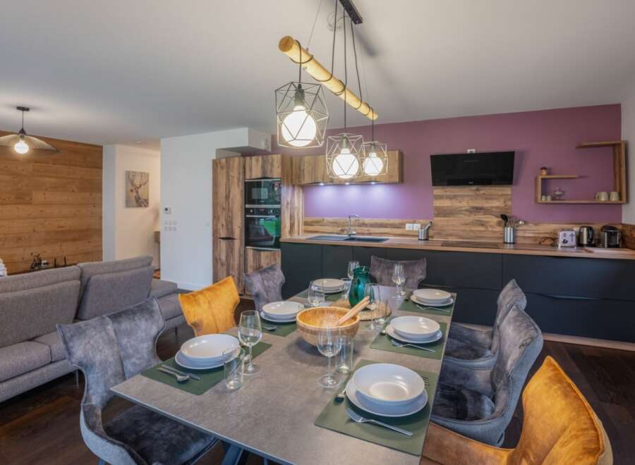 This stunning property boasts a modern open-plan living space, perfect for entertaining.